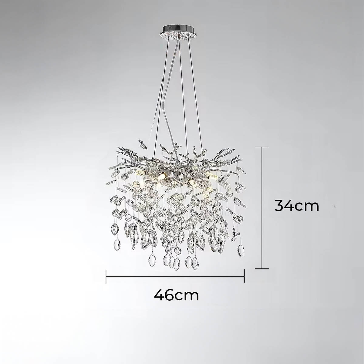 Laurelwood Branch Crystal Branch Chandelier — gallery image 15