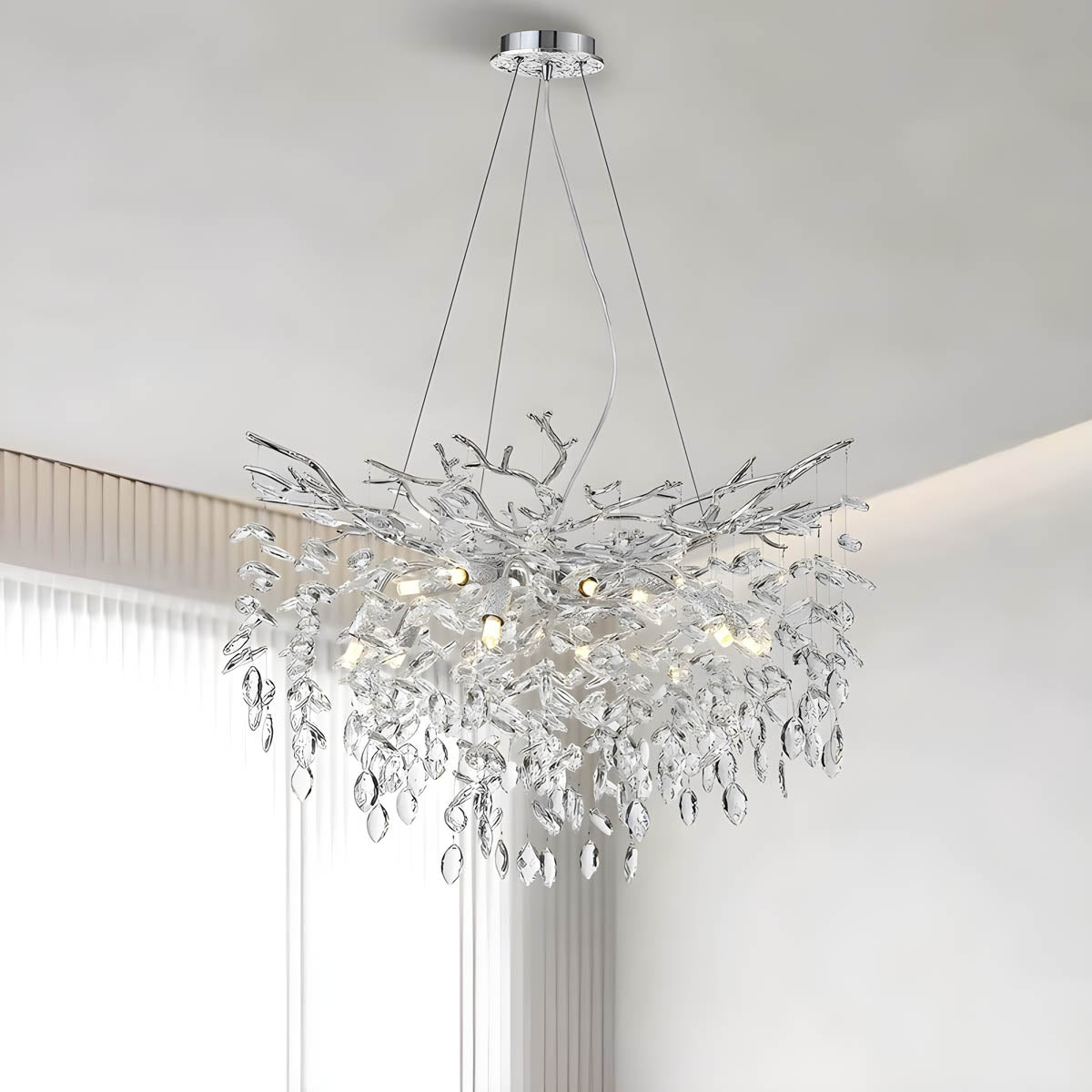 Laurelwood Branch Crystal Branch Chandelier — gallery image 10