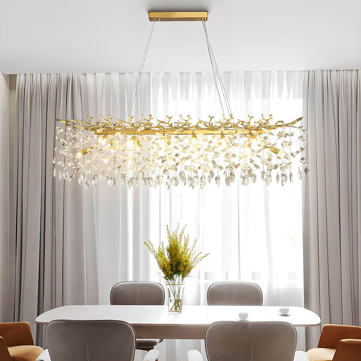 Laurelwood Branch Crystal Branch Chandelier — gallery image 2
