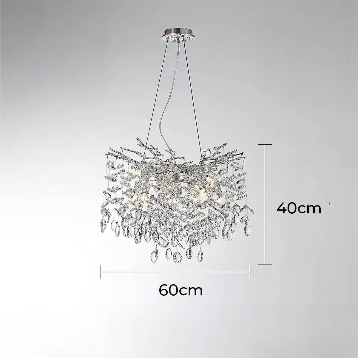 Laurelwood Branch Crystal Branch Chandelier — gallery image 17