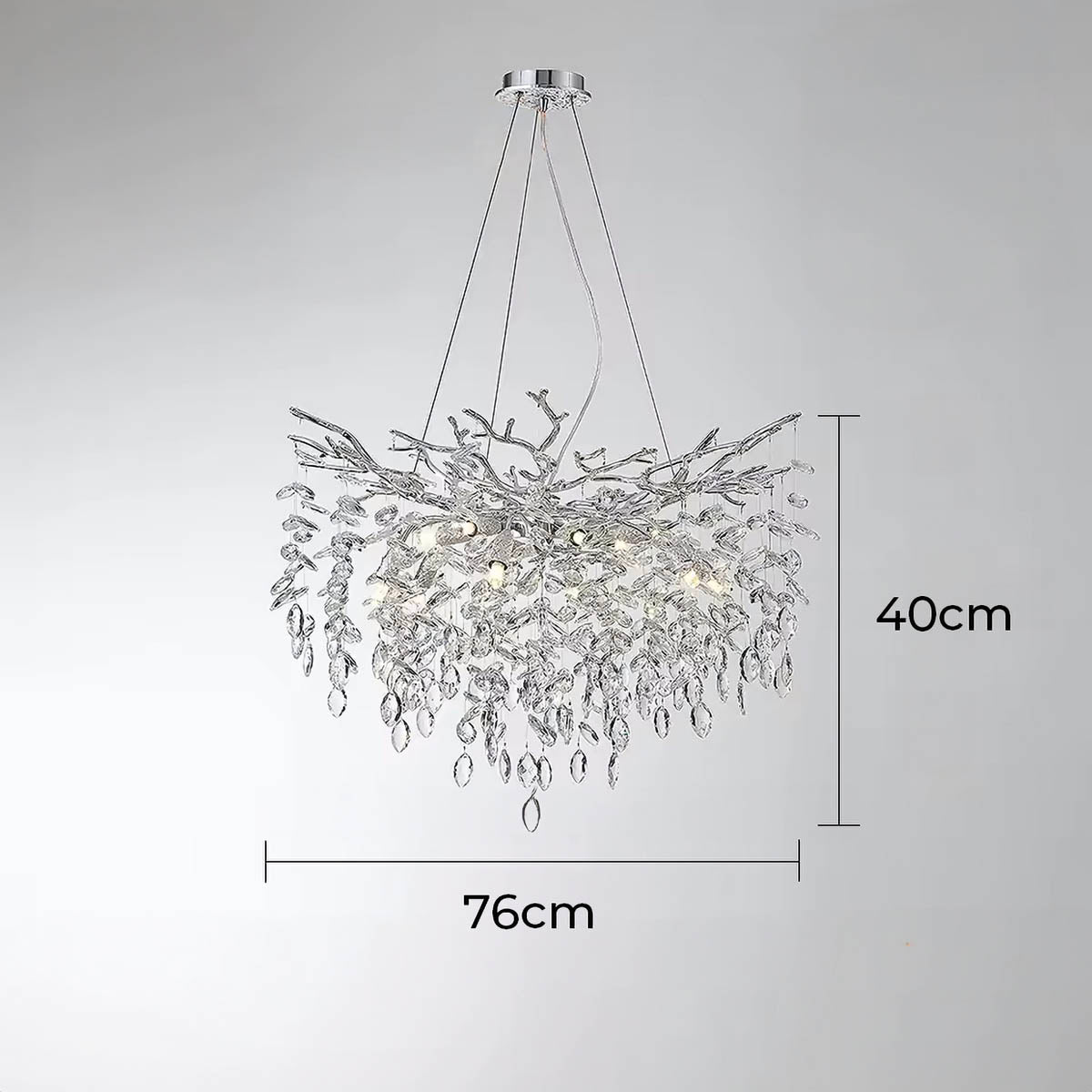 Laurelwood Branch Crystal Branch Chandelier — gallery image 19