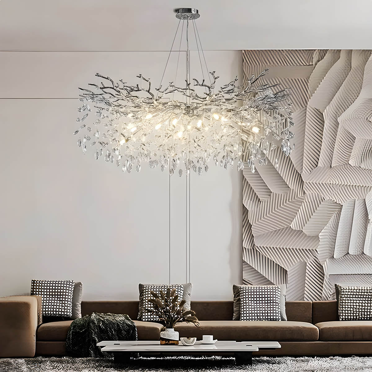 Laurelwood Branch Crystal Branch Chandelier — gallery image 9