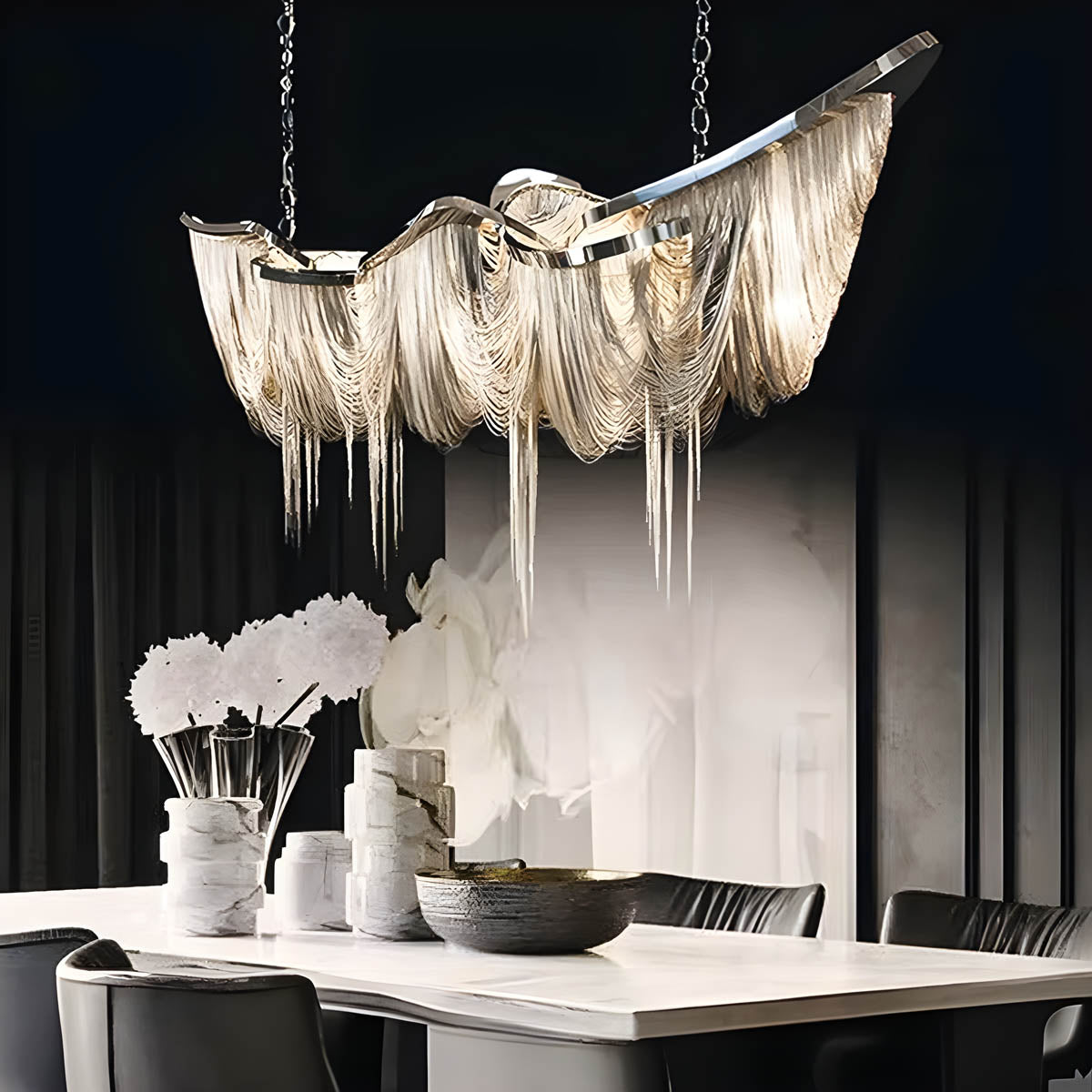 Kingsley Branch Aluminum Chandelier — gallery image 4
