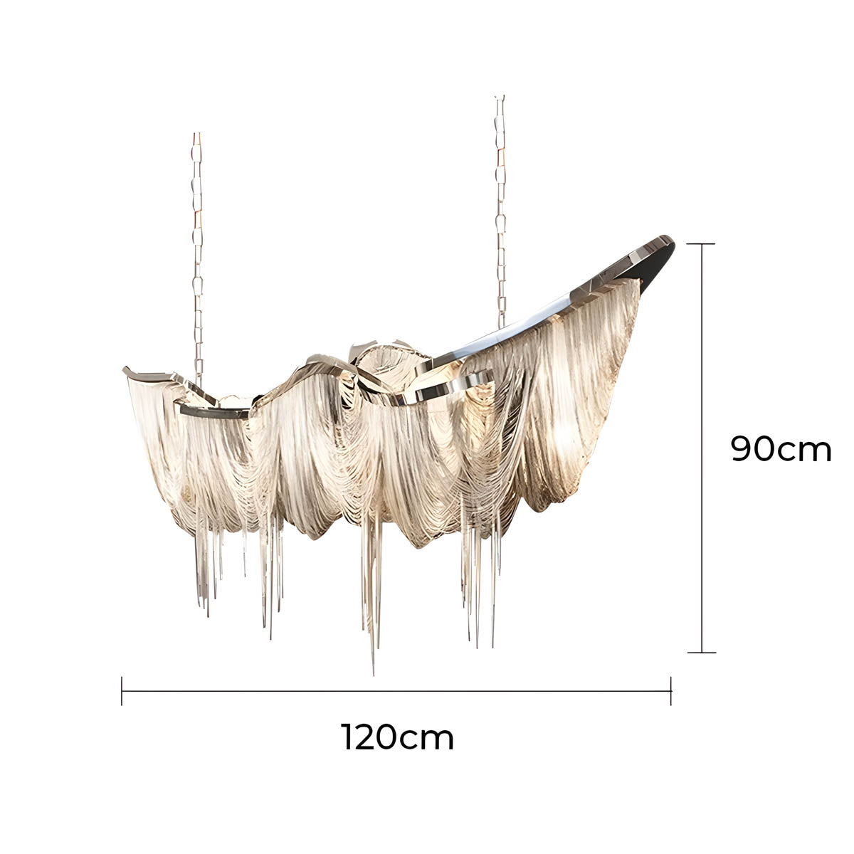 Kingsley Branch Aluminum Chandelier — gallery image 13