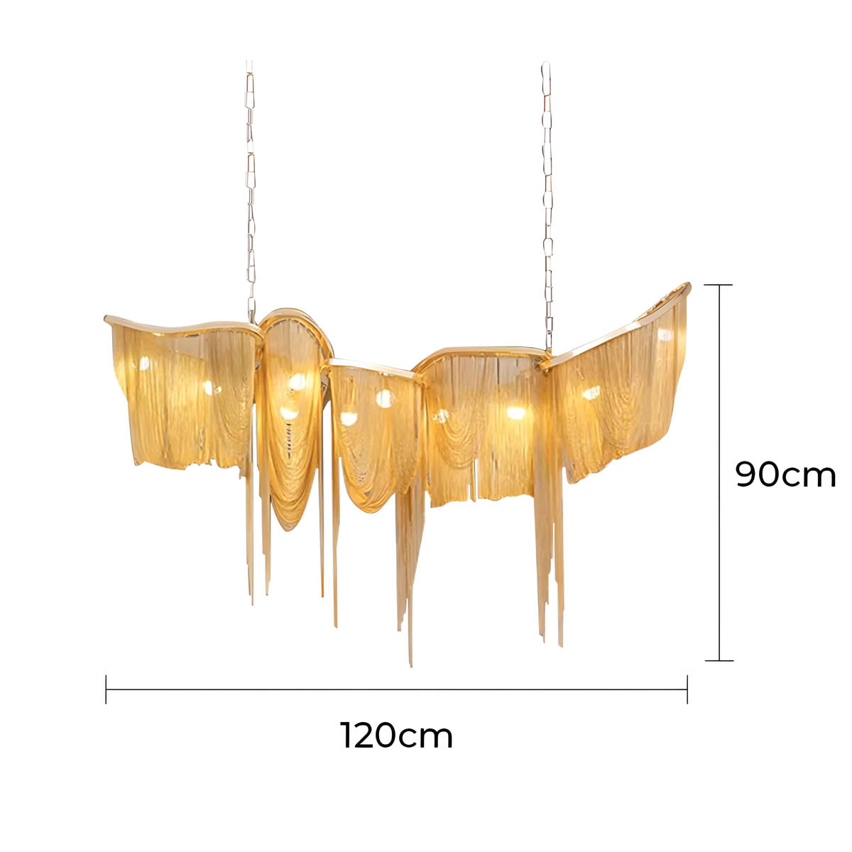Kingsley Branch Aluminum Chandelier — gallery image 14