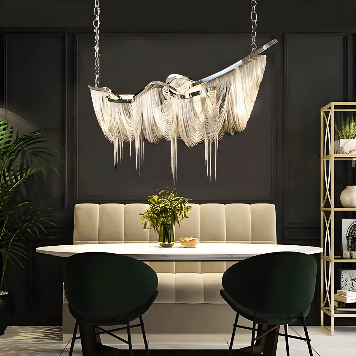 Kingsley Branch Aluminum Chandelier — gallery image 2