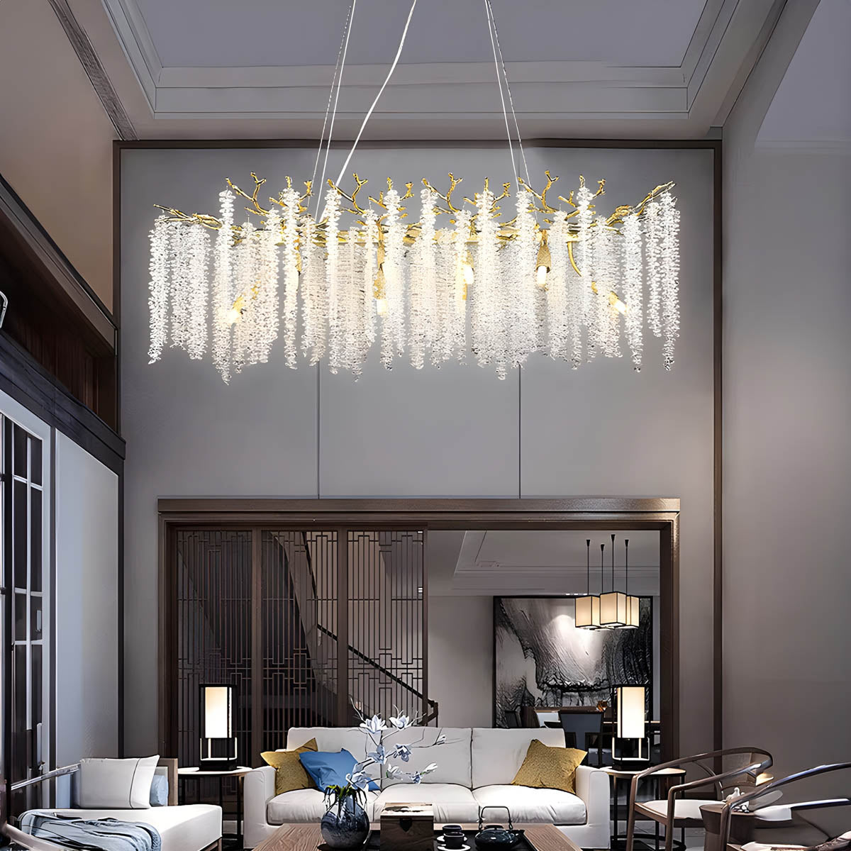 Riverton Branch Crystal Branch Chandelier — gallery image 5