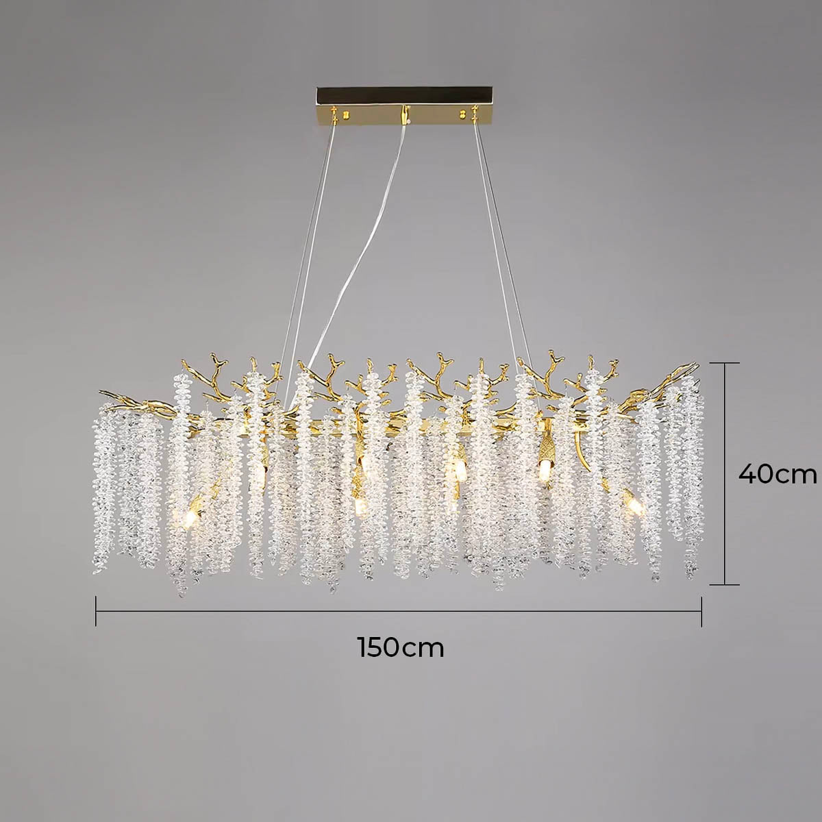 Riverton Branch Crystal Branch Chandelier — gallery image 26
