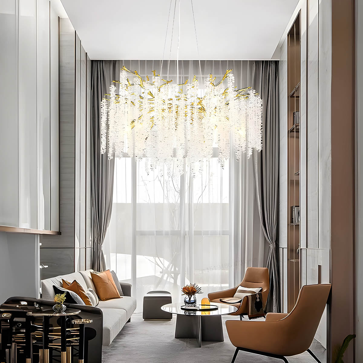 Riverton Branch Crystal Branch Chandelier — gallery image 8