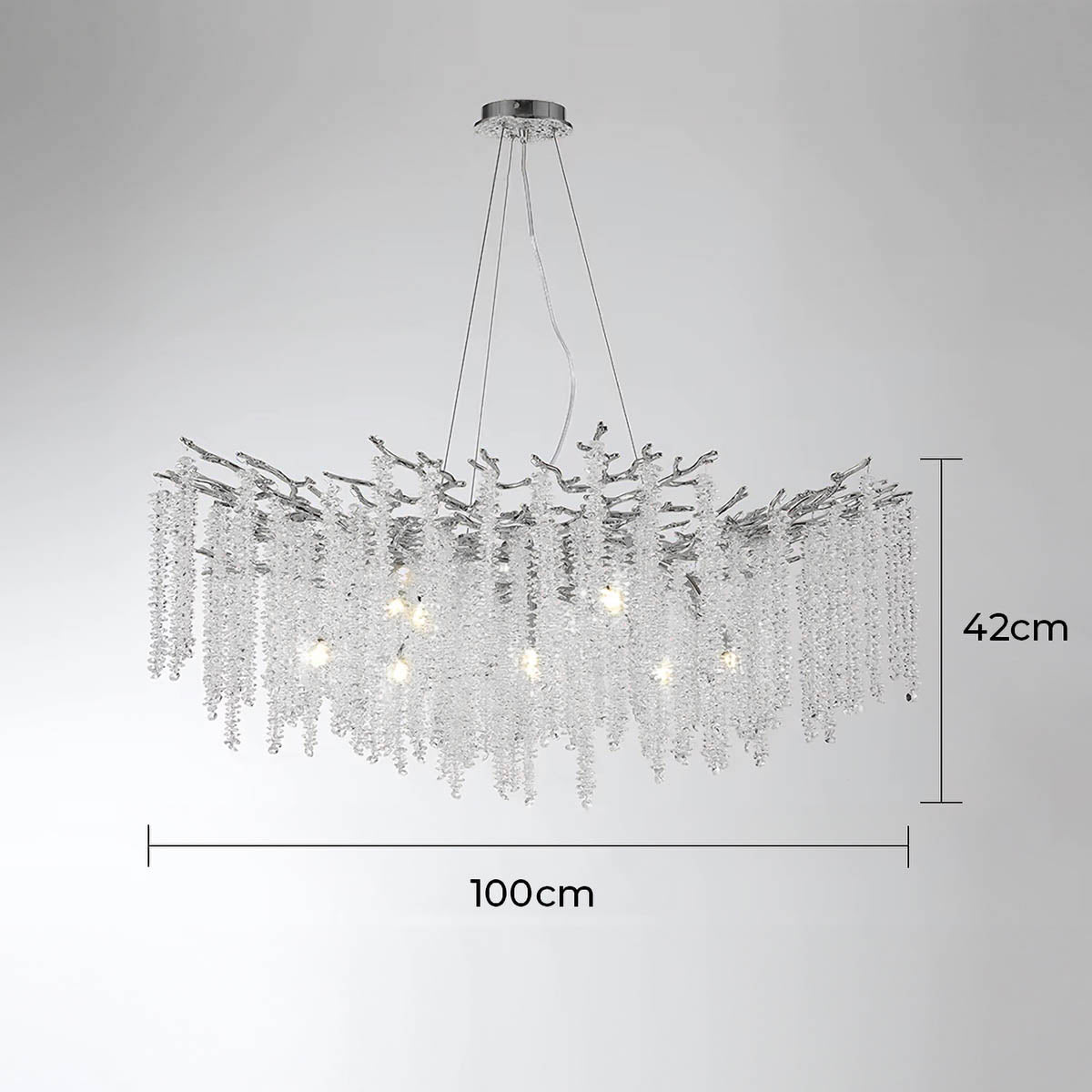 Riverton Branch Crystal Branch Chandelier — gallery image 19
