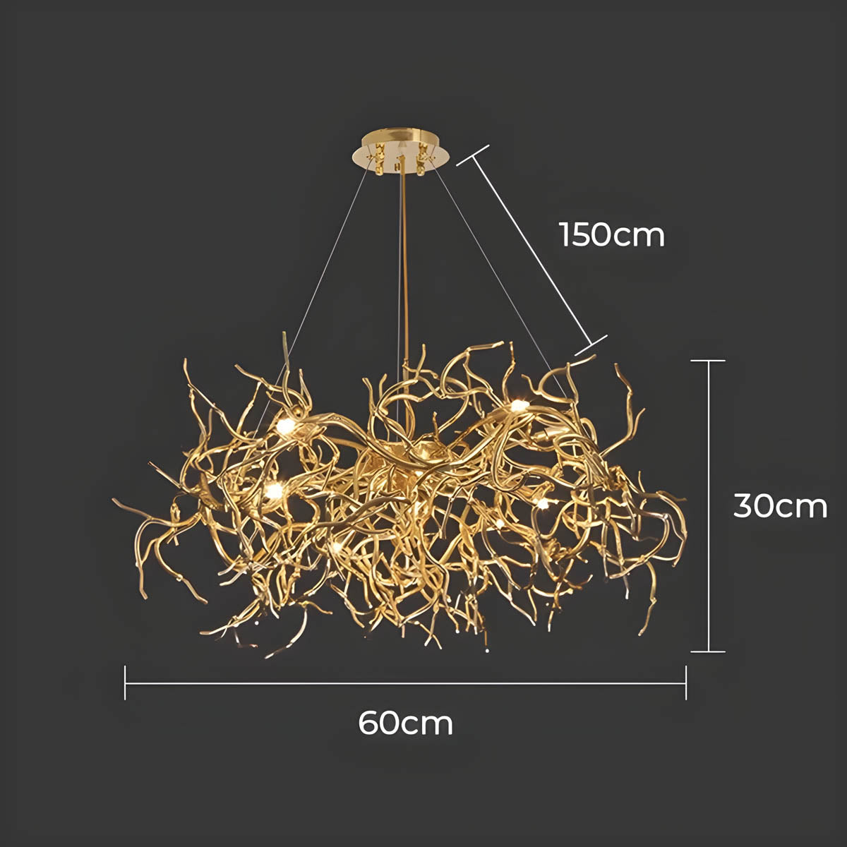 Fielding Branch Aluminum Branch Chandelier — gallery image 9