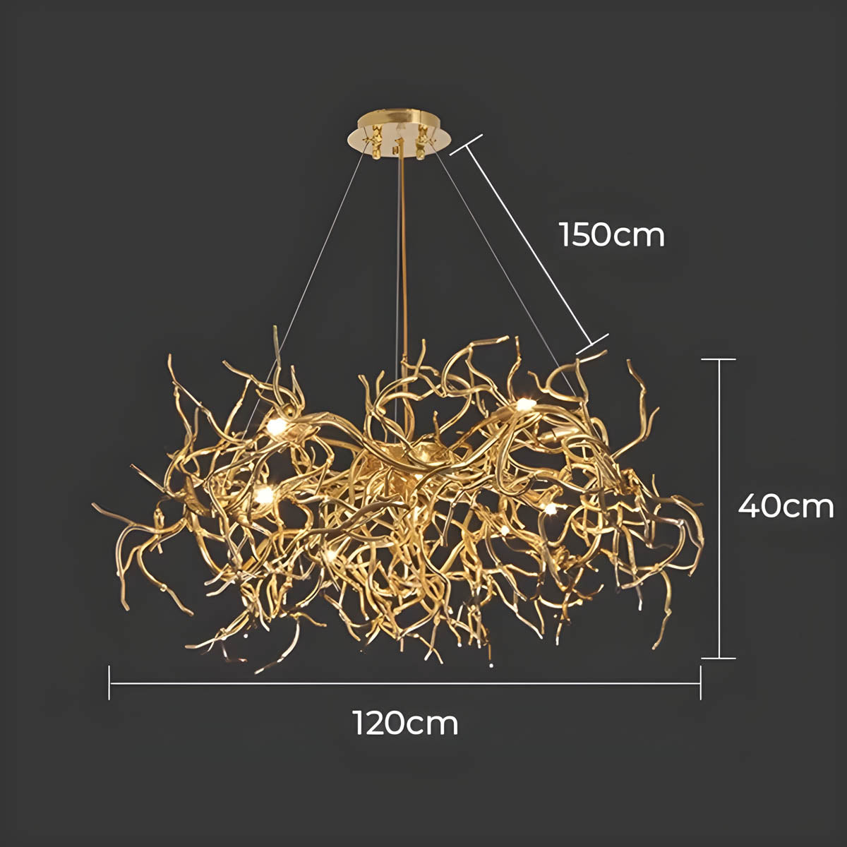 Fielding Branch Aluminum Branch Chandelier — gallery image 12