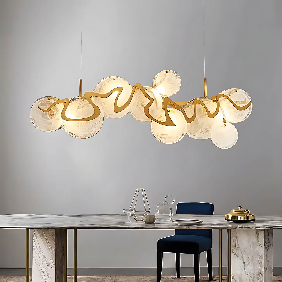 Brookfield Branch Glass Chandelier — gallery image 12