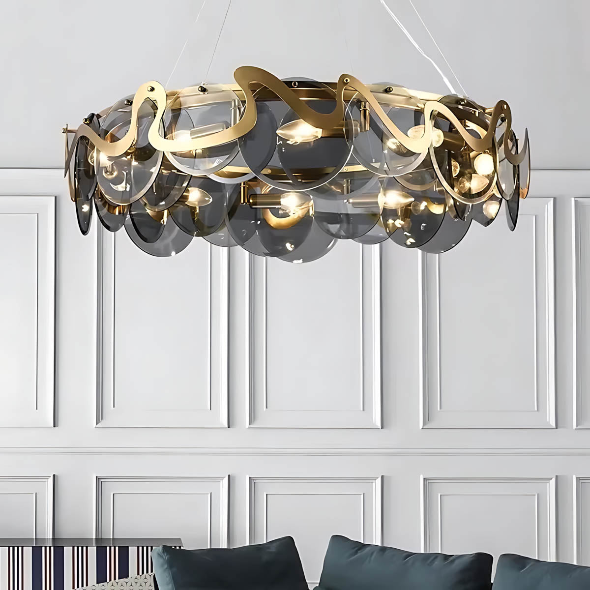 Brookfield Branch Glass Chandelier — gallery image 9