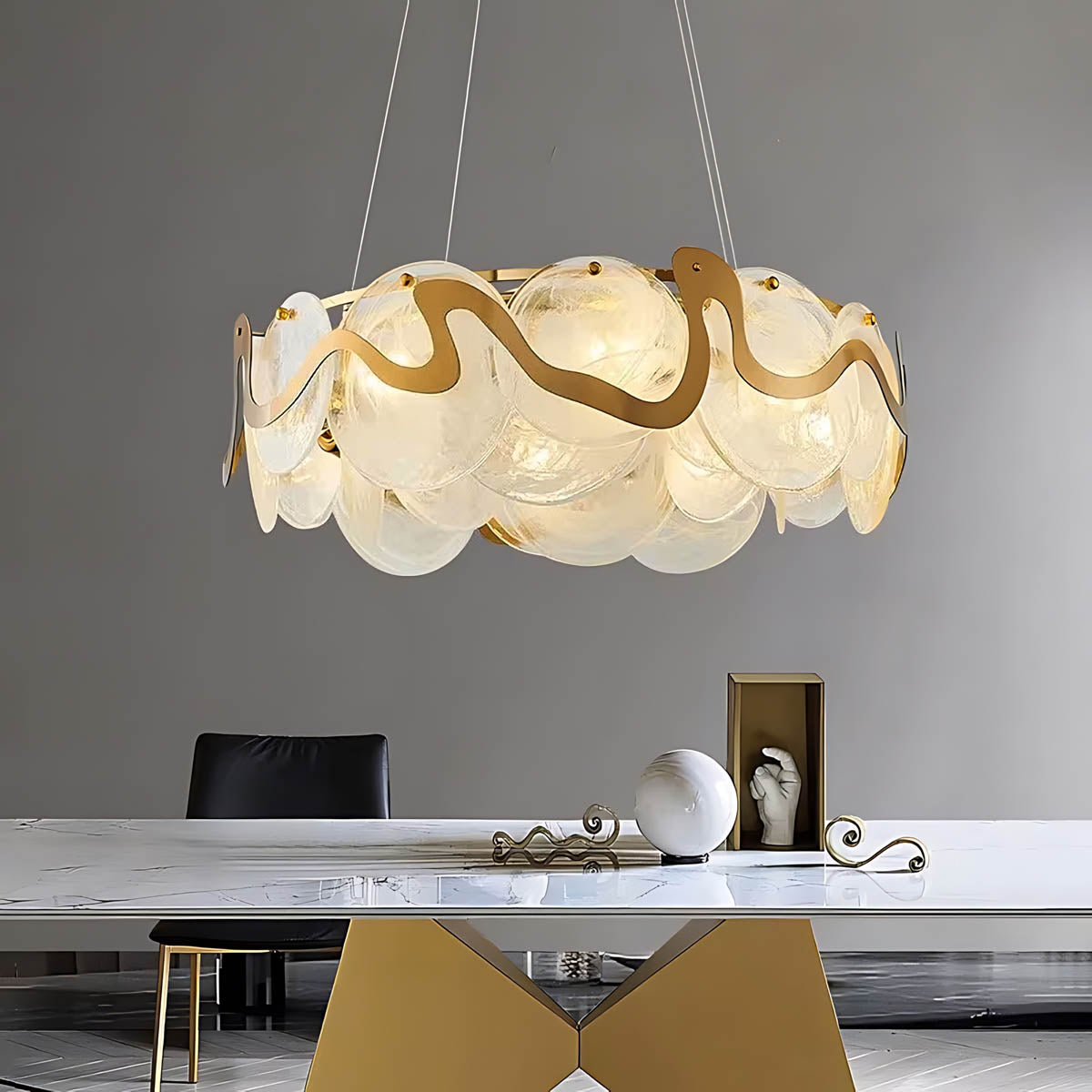 Brookfield Branch Glass Chandelier — gallery image 10