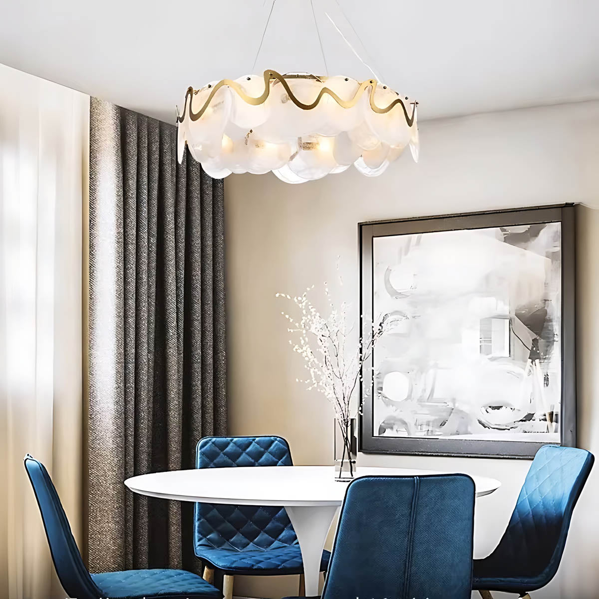 Brookfield Branch Glass Chandelier — gallery image 3