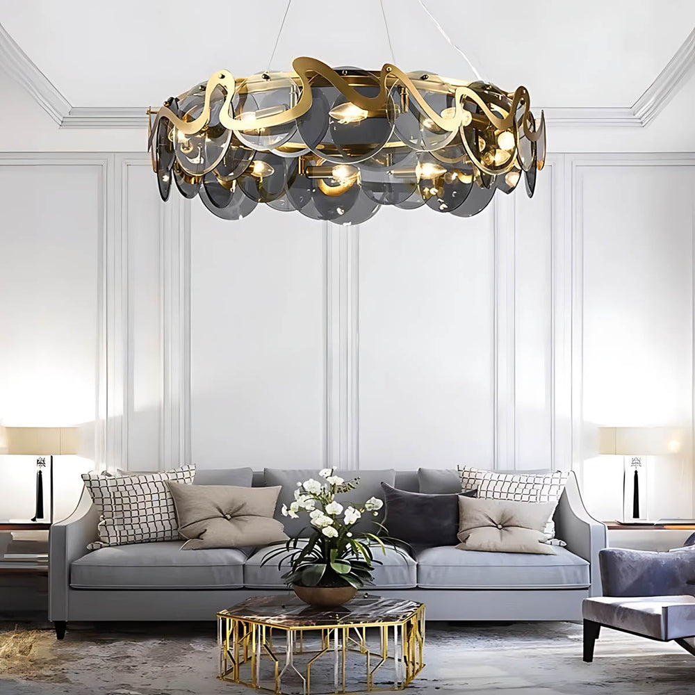 Brookfield Branch Glass Chandelier — gallery image 4