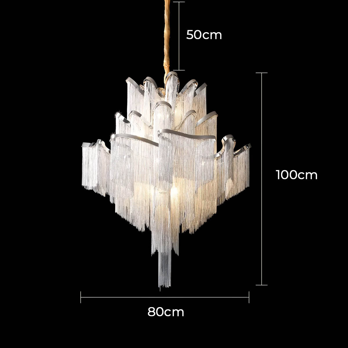 Wildwood Branch Aluminum Chandelier — gallery image 15