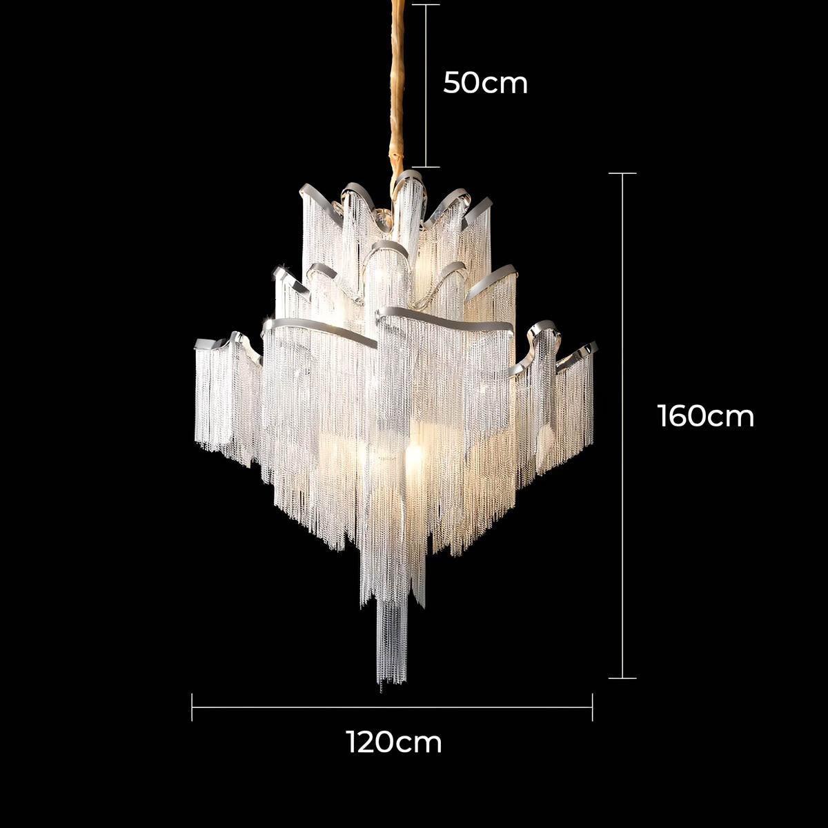 Wildwood Branch Aluminum Chandelier — gallery image 17