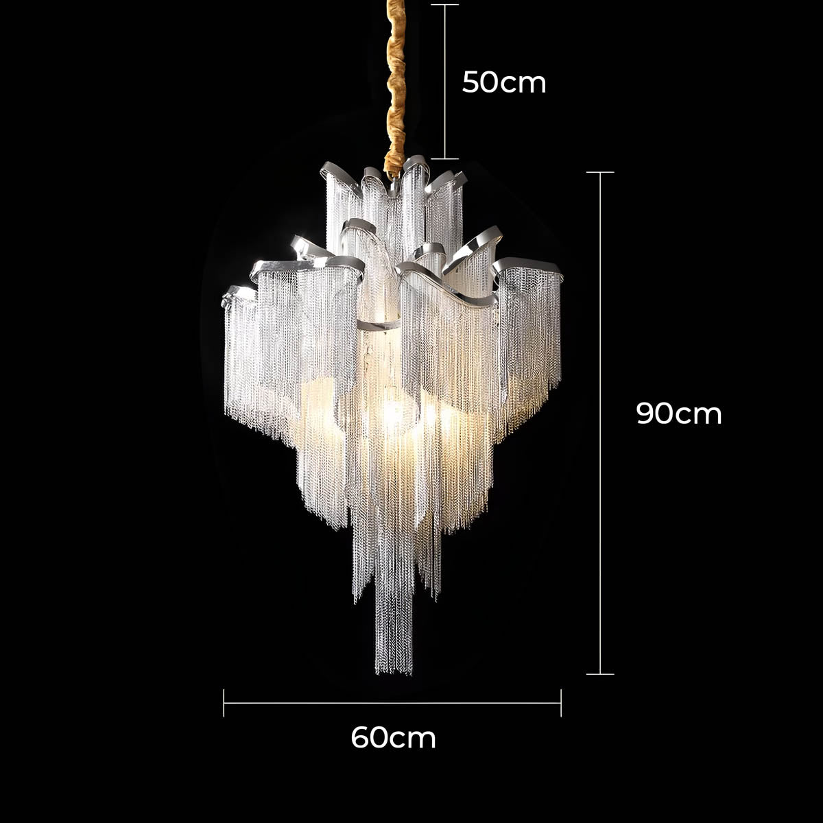 Wildwood Branch Aluminum Chandelier — gallery image 14