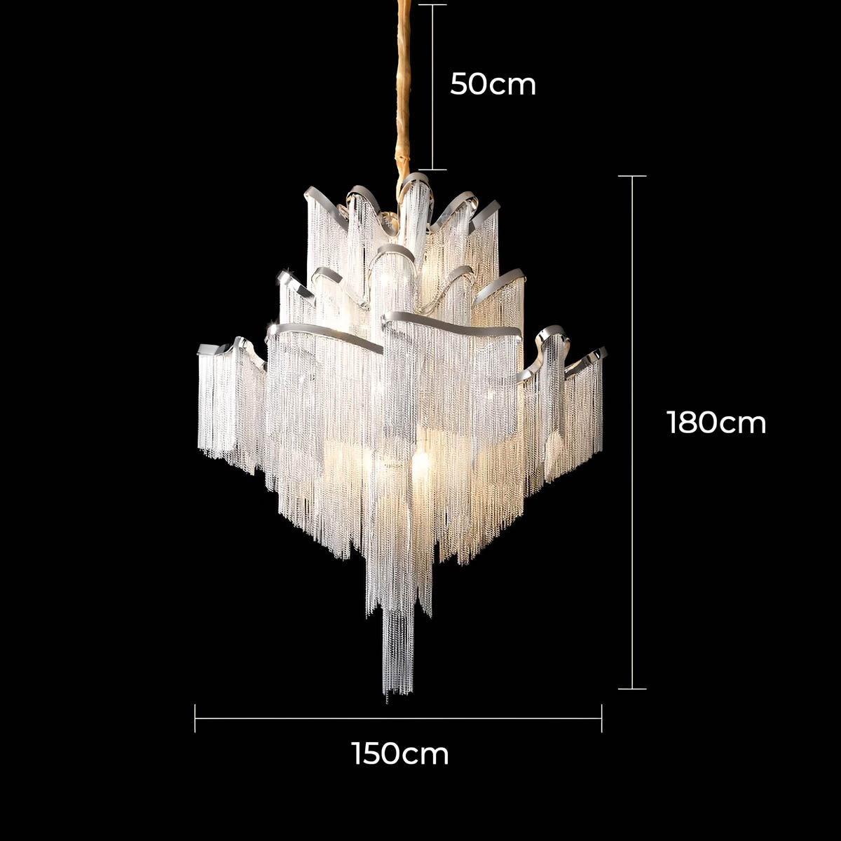 Wildwood Branch Aluminum Chandelier — gallery image 18