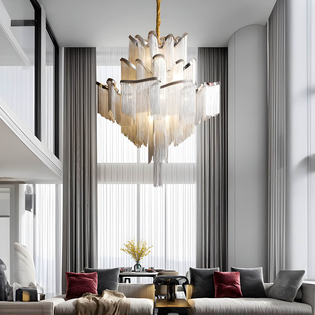 Wildwood Branch Aluminum Chandelier — gallery image 4