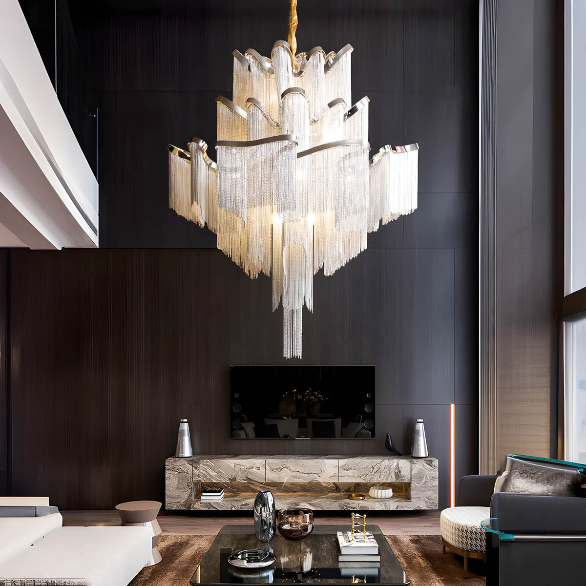 Wildwood Branch Aluminum Chandelier — gallery image 2