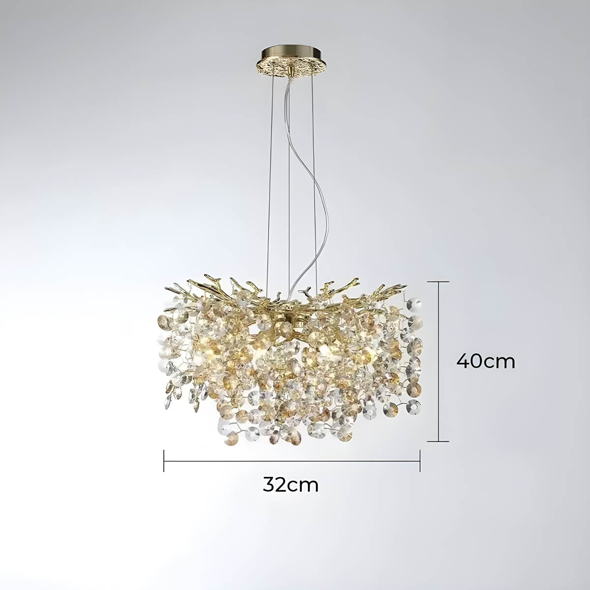 Highwood Branch Crystal Branch Chandelier — gallery image 8