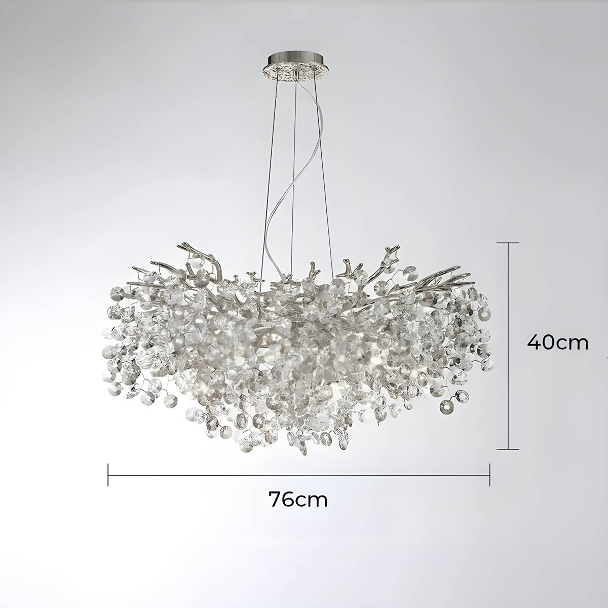 Highwood Branch Crystal Branch Chandelier — gallery image 13