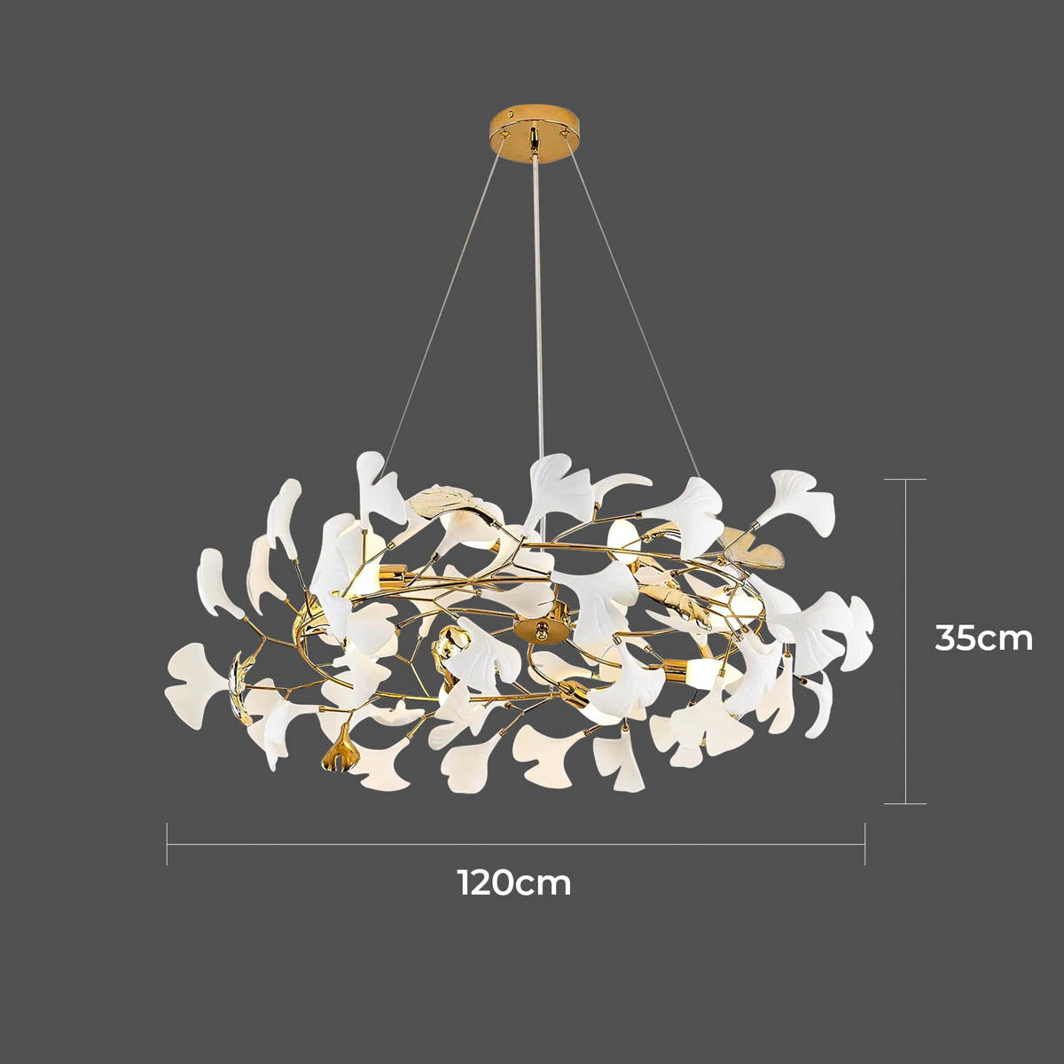 Westcott Branch Ceramic Chandelier — gallery image 15