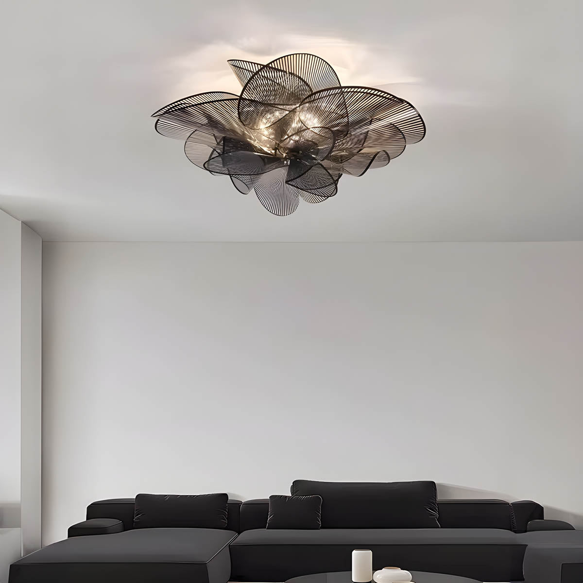 Alderwood Branch Iron Petal Chandelier — gallery image 2
