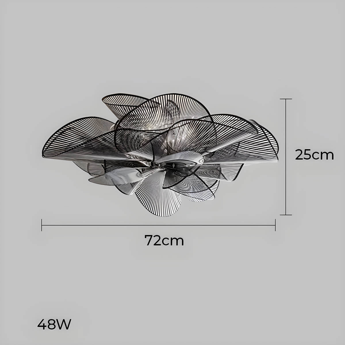 Alderwood Branch Iron Petal Chandelier — gallery image 10