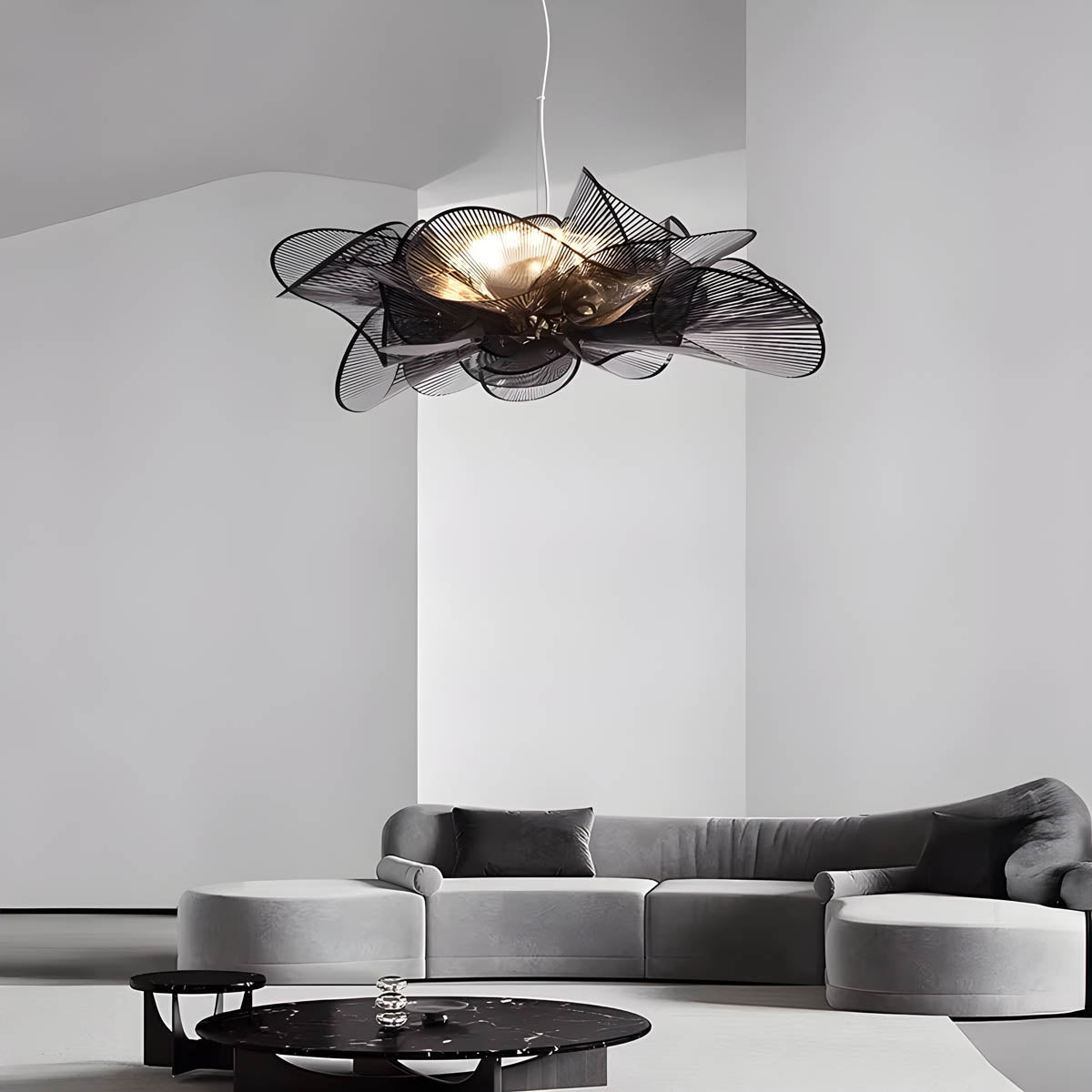 Alderwood Branch Iron Petal Chandelier — gallery image 4