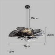 Alderwood Branch Iron Petal Chandelier — gallery image 12