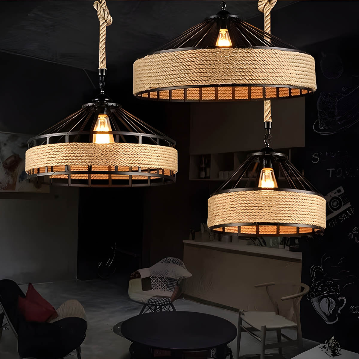 Oakmere Branch Rope Chandelier — gallery image 3