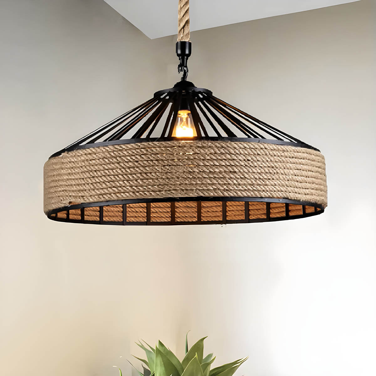 Oakmere Branch Rope Chandelier — gallery image 4