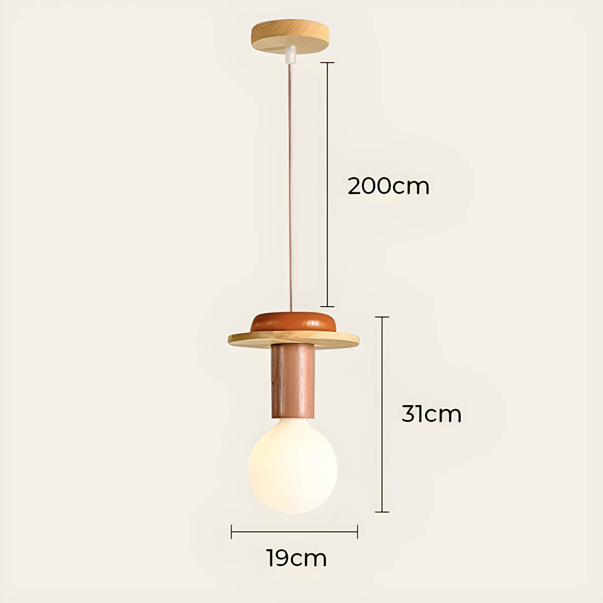 Rosewood Branch Wood Pendant Light — gallery image 12