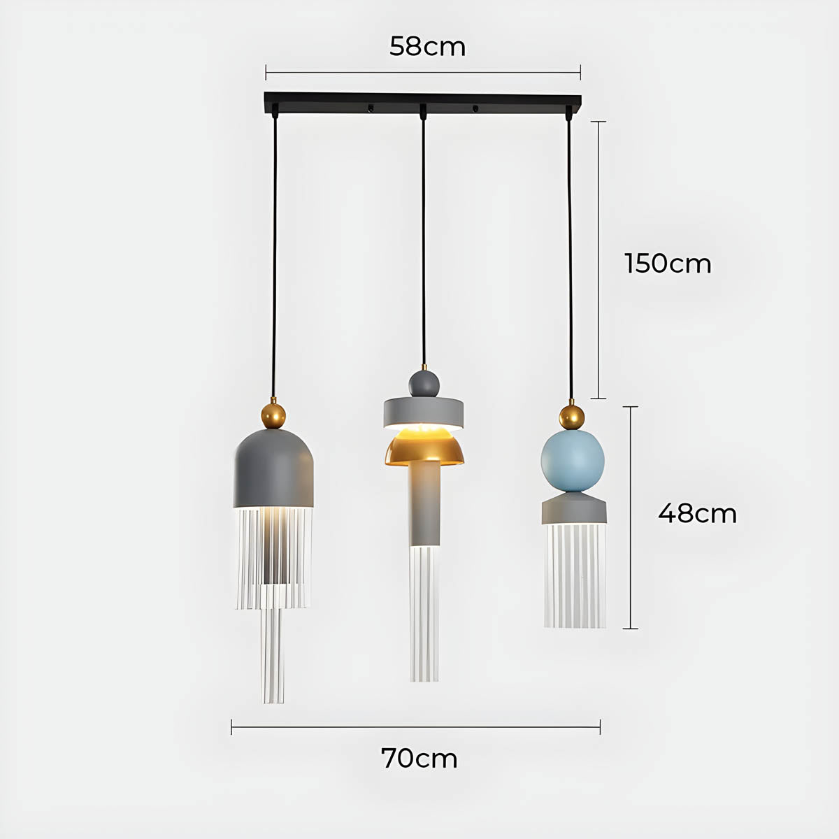 Sherwood Branch Aluminum Chandelier — gallery image 19