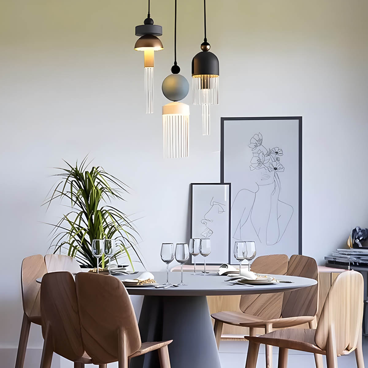 Sherwood Branch Aluminum Chandelier — gallery image 8