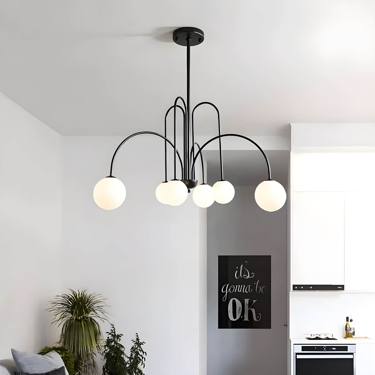 Willoughby Branch Glass Chandelier — gallery image 7