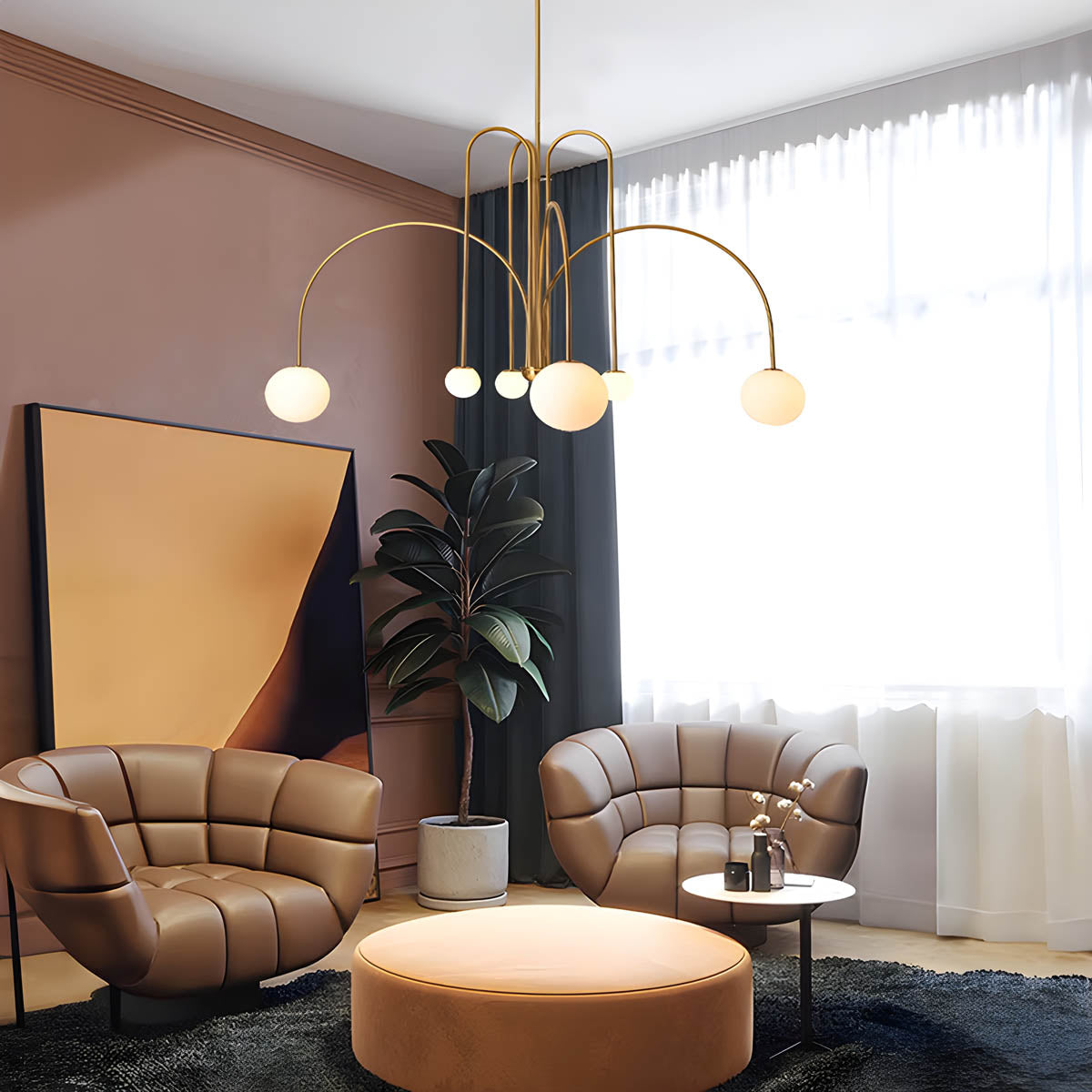 Willoughby Branch Glass Chandelier — gallery image 6