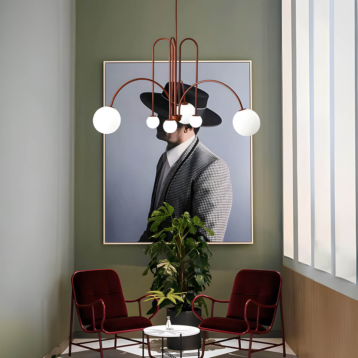Willoughby Branch Glass Chandelier — gallery image 8