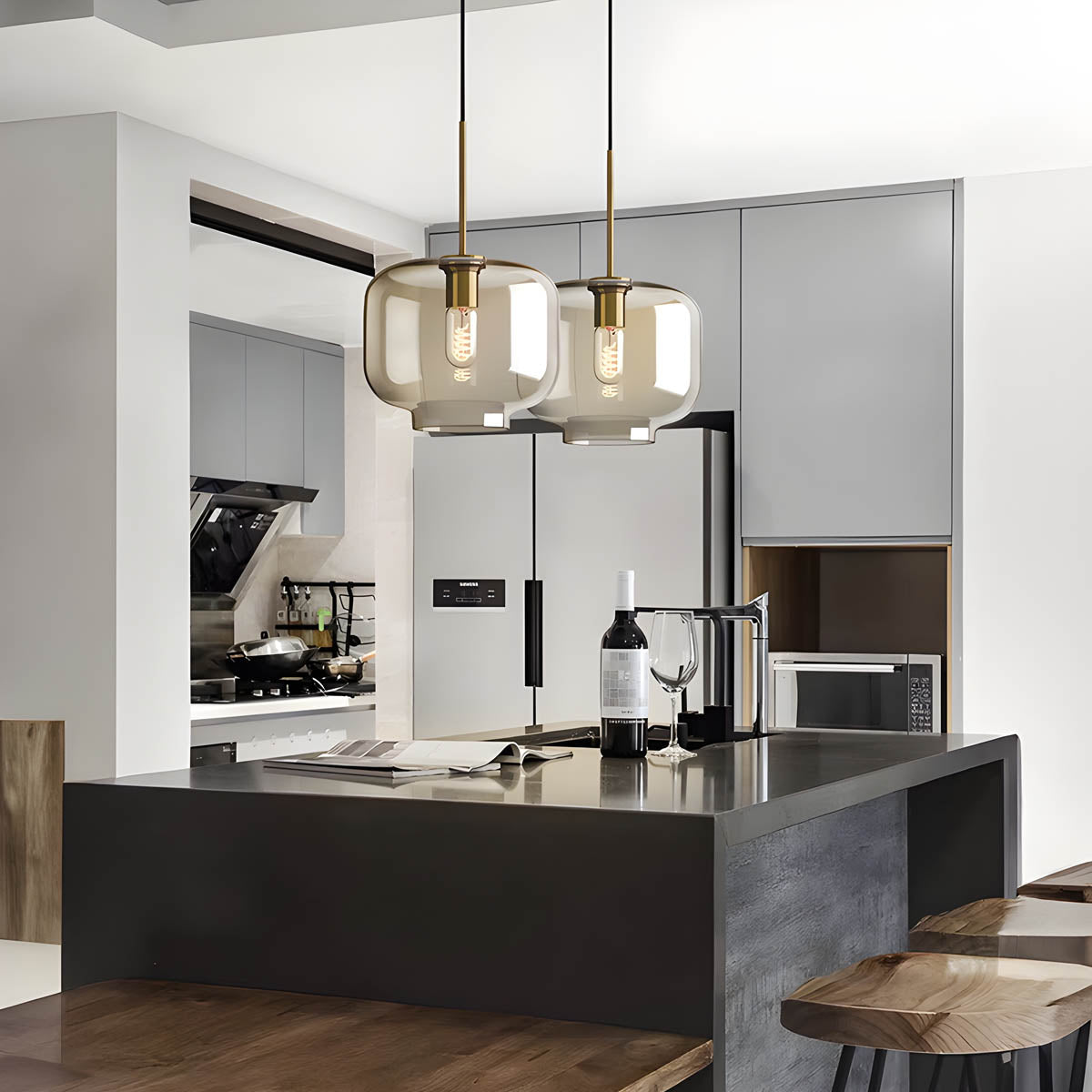 Greenwood Branch Glass Pendant Light — gallery image 5