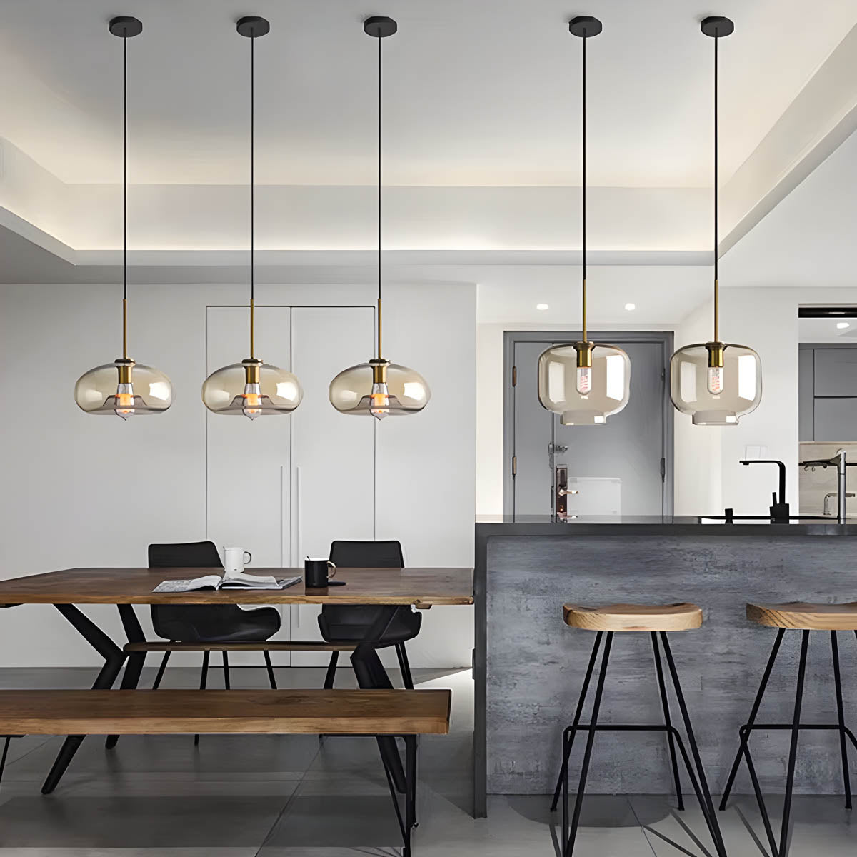 Greenwood Branch Glass Pendant Light — gallery image 10