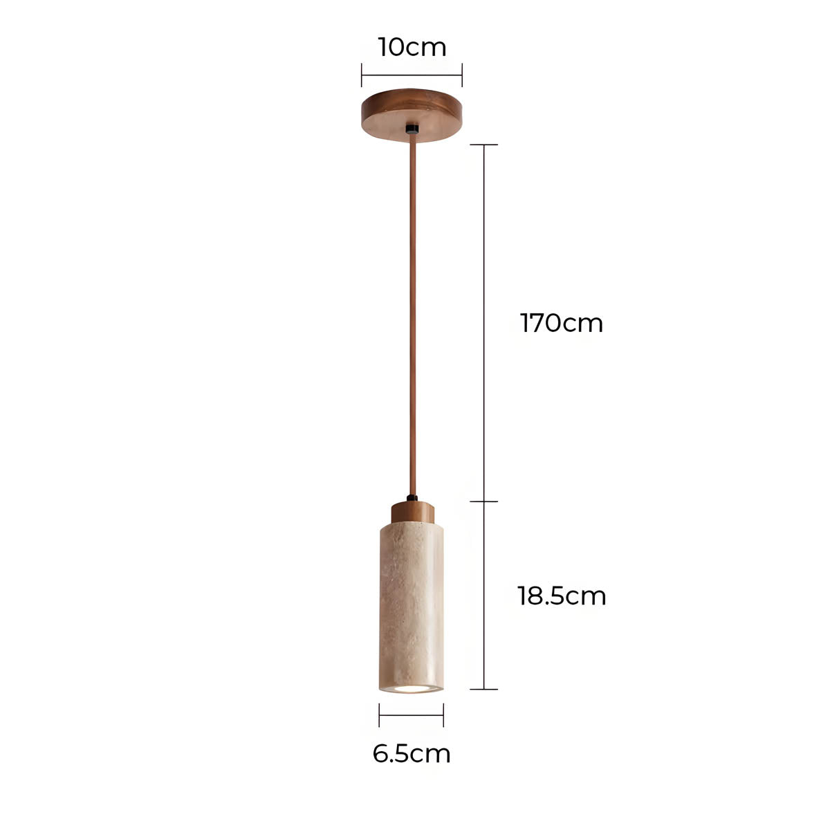 Foxglove Branch Travertine Cluster Pendant Light — gallery image 10
