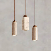 Foxglove Branch Travertine Cluster Pendant Light — gallery image 8