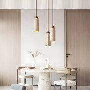 Foxglove Branch Travertine Cluster Pendant Light — gallery image 2