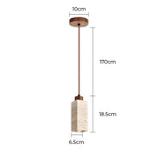 Foxglove Branch Travertine Cluster Pendant Light — gallery image 11