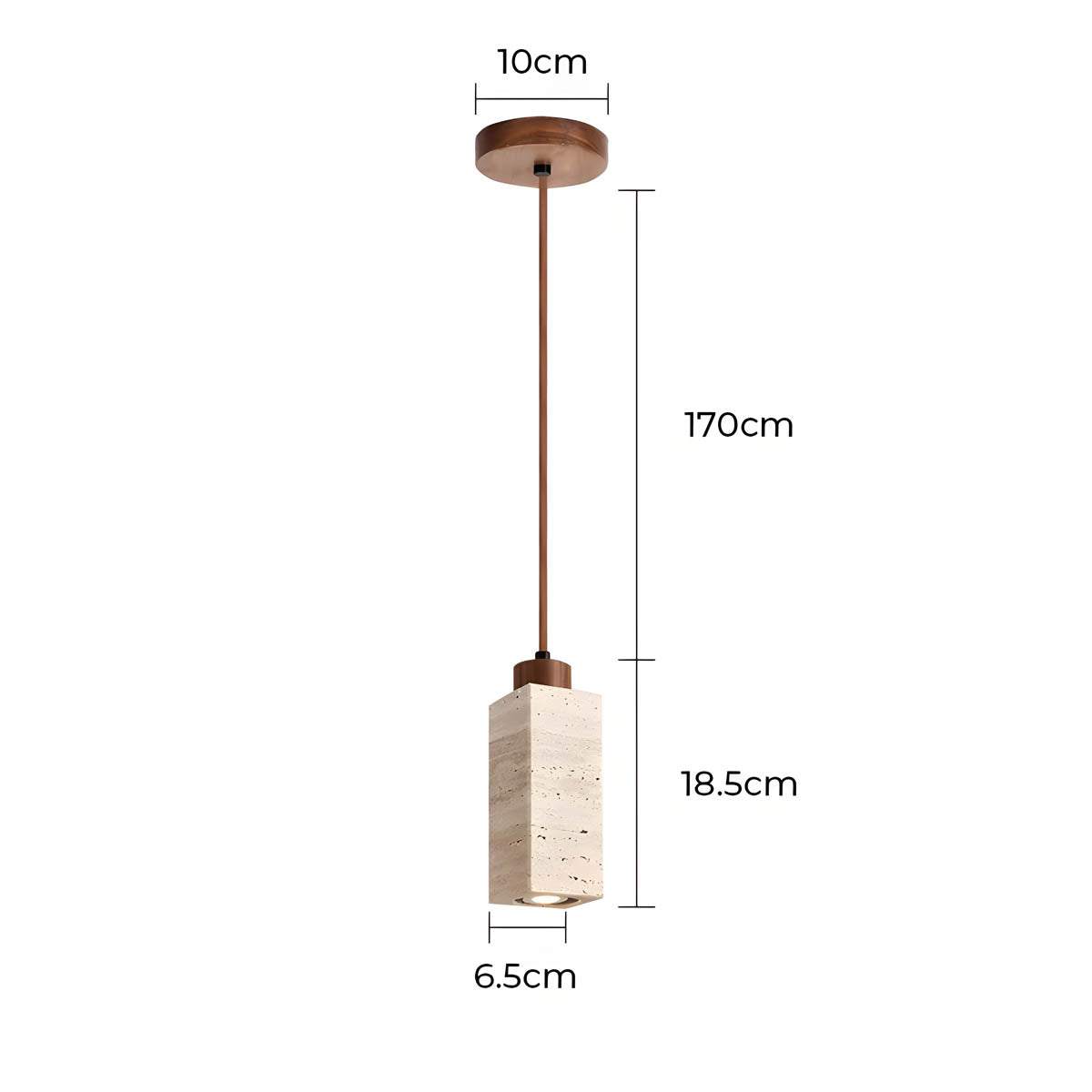 Foxglove Branch Travertine Cluster Pendant Light — gallery image 11