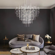 Blackthorn Branch Stainless Steel Chandelier — gallery image 6
